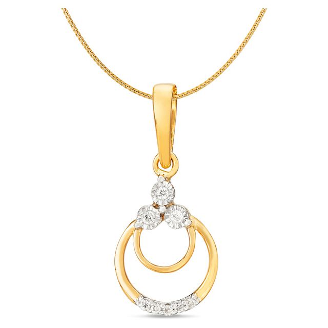 Dazzling 18 Karat Gold And Diamond Floral Pendant 
