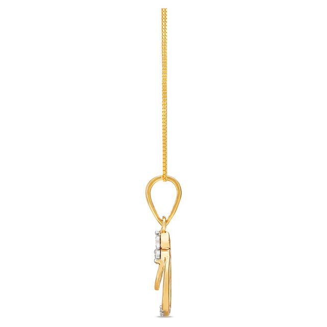 Dazzling 18 Karat Gold And Diamond Floral Pendant 2