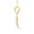Contemporary Serene Leaf Pattern Diamond Pendant,,hi-res 2