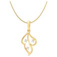 Minimalistic 18 Karat Yellow Gold And Diamond Pendant 