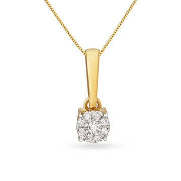 Floral Motif Diamond Pendant Necklace