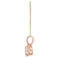 Shimmering 18 Karat Rose And White Gold And Diamond Cluster Pendant 3