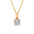 Dainty Diamond White and Rose Gold Pendant 
