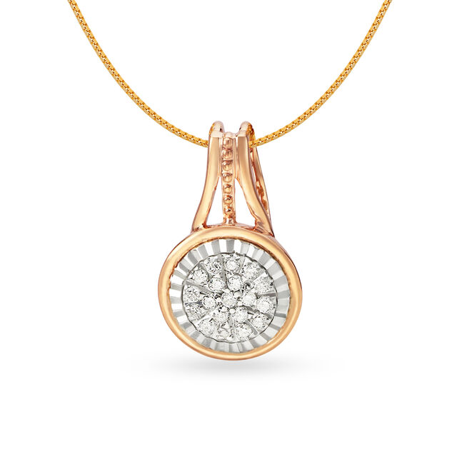Modish Wheel Motif Diamond Pendant,,hi-res 