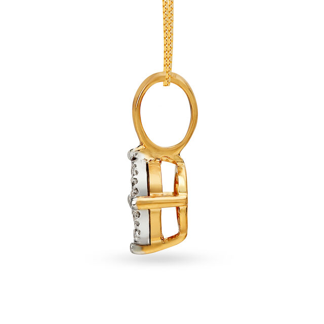 Stately Gold Diamond Cluster Pendant,,hi-res 2
