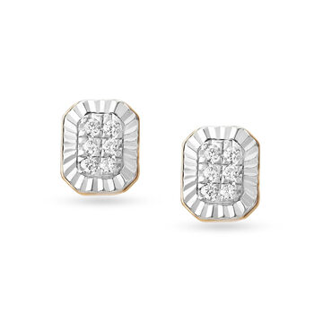 Dazzling Emerald Mirage Stud Earrings