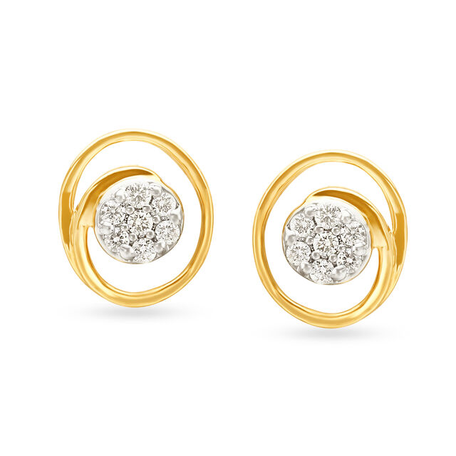 Contemporary Seven Stone Diamond Stud Earrings,,hi-res 