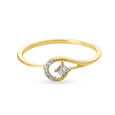 Dainty 18 Karat Dual Gold And Diamond Finger Ring,,hi-res 2