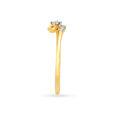 Charming 18 Karat Yellow Gold And Diamond Leaf Ring,,hi-res 4
