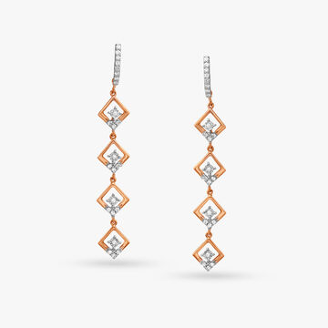 Unique Diamond Drop Earrings