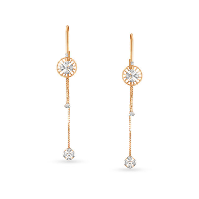 Circular Grace Diamond Drop Earrings,,hi-res 