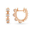 Unique Diamond Hoop Earrings With Geometric Motif 2