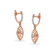 Winsome Eye Motif Diamond Hoop Earrings 3