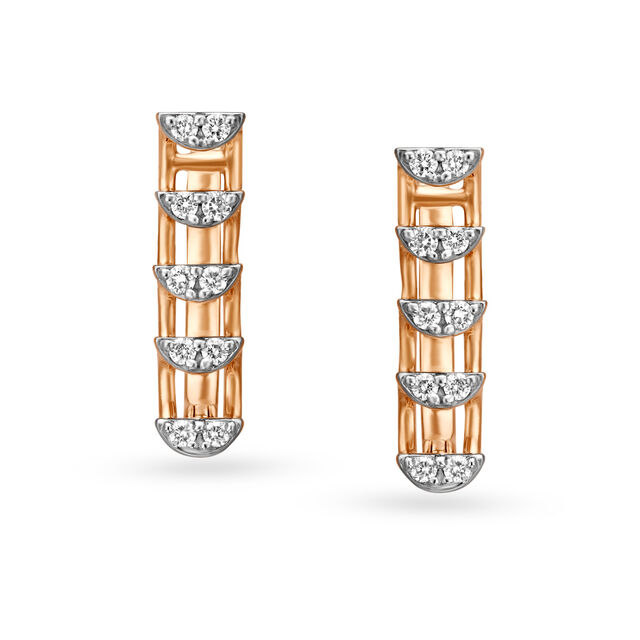 Adorable Dainty Diamond Hoop Earrings,,hi-res 