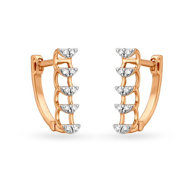 Adorable Dainty Diamond Hoop Earrings,,hi-res 3