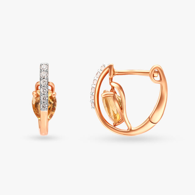 Rose Gold Teardrop Earrings 2