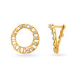 Attractive Round Diamond Hoop Earrings 2