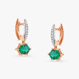 Gauzy Diamond Hoop Earrings 