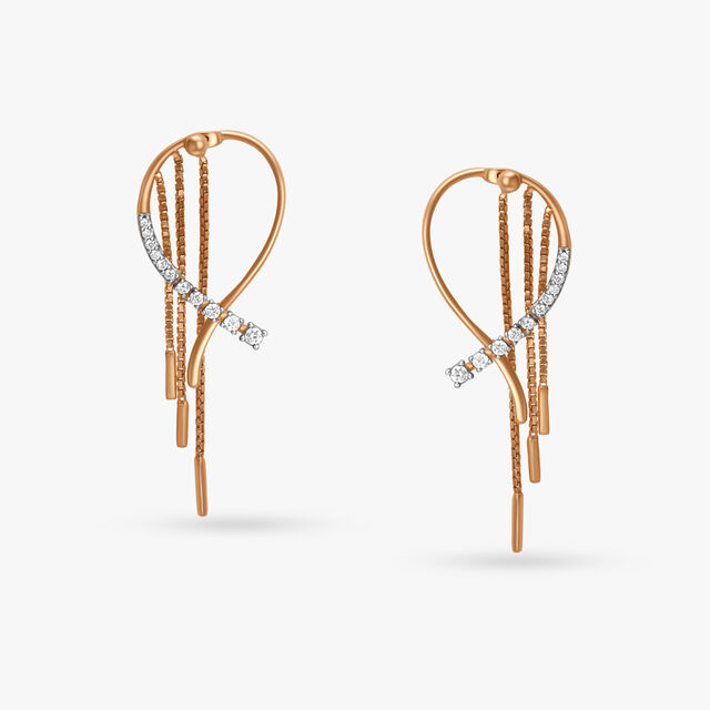 Heart Cascade Diamond Drop Earrings,,hi-res 2