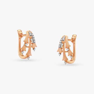 Ethereal Elegance Diamond Hoop Earrings