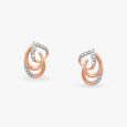 Swirl Of The Nature Diamond Stud Earrings 