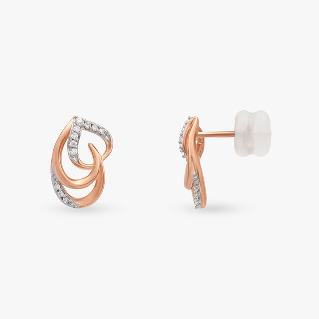 Swirl Of The Nature Diamond Stud Earrings 2