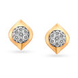 Winsome Eye Shaped Diamond Stud Earrings 