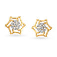Flawless Diamond Stud Earrings in 18K Yellow Gold for Women 