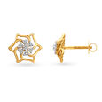 Flawless Diamond Stud Earrings in 18K Yellow Gold for Women 2