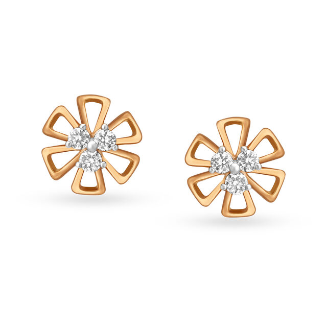 Elegant Diamond Stud Earrings 