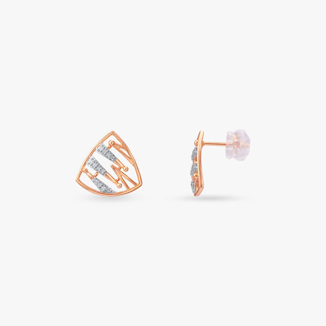 Geo Spark Diamond Stud Earrings 2