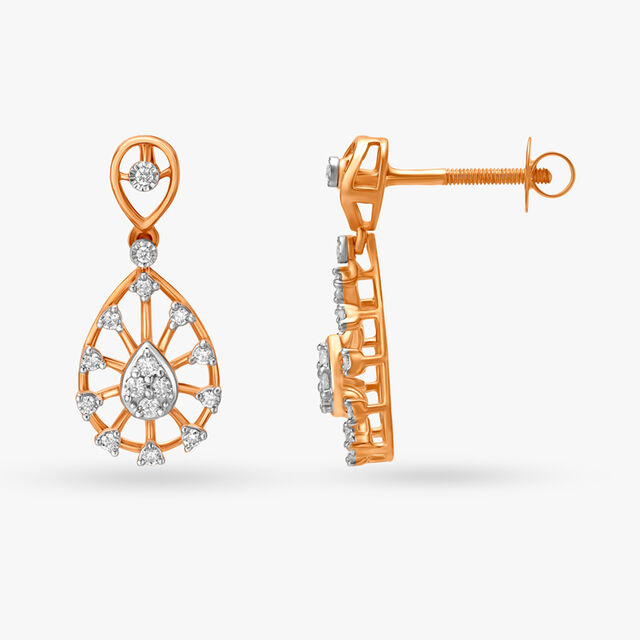 Antique Style Diamond Drop Earrings 2