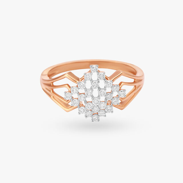 Checkerboard Diamond Finger Ring 2