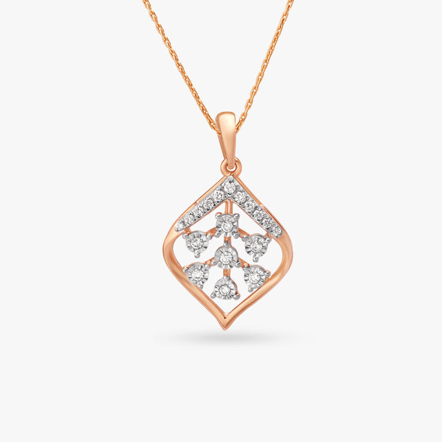 Foliage Charm Dual-Gold Pendant 