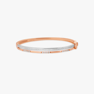 Dual Tone Diamond Bangle