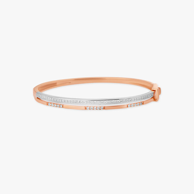 Dual Tone Diamond Bangle 