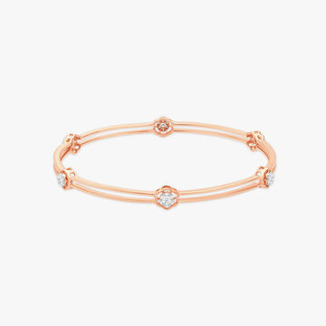 Diamond Array Rose Bangle