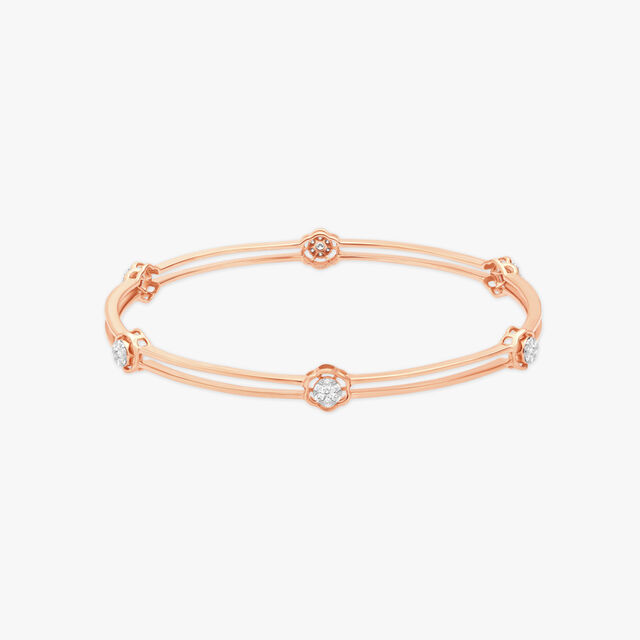 Diamond Array Rose Bangle 