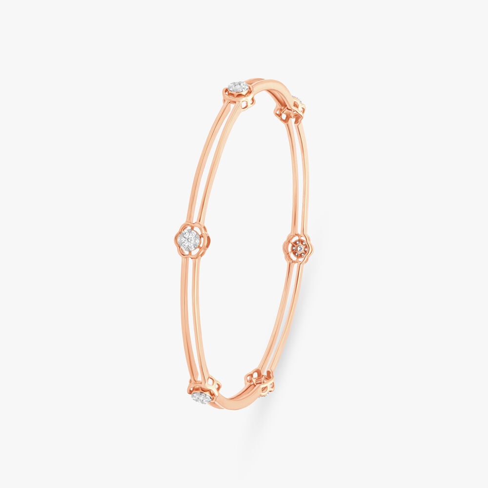 Buy Diamond Array Rose Bangle at Best Price | Tanishq US
