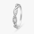 Wavy White Diamond Ring,,hi-res 