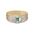Majestic Diamond Broad cuff Bangle with stones,,hi-res 