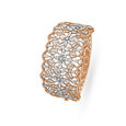 Rose Gold and Diamond Broad Cuff Bangle,,hi-res 2