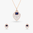 Luxurious Diamond Pendant and Earrings Set 