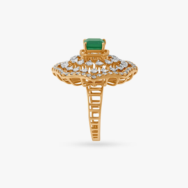 Verdant Dazzle Diamond and Onyx Ring 3