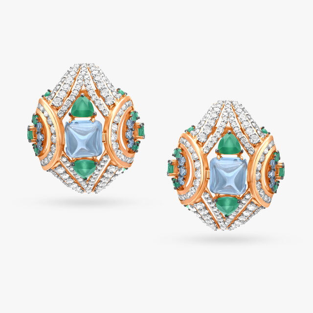 Jovial Bling Stud Earrings 