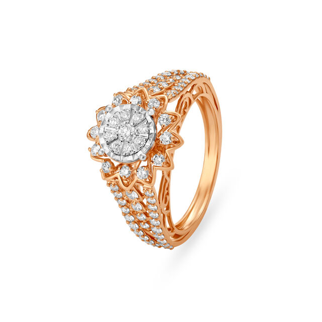 Bright Sunflower Finger Ring 