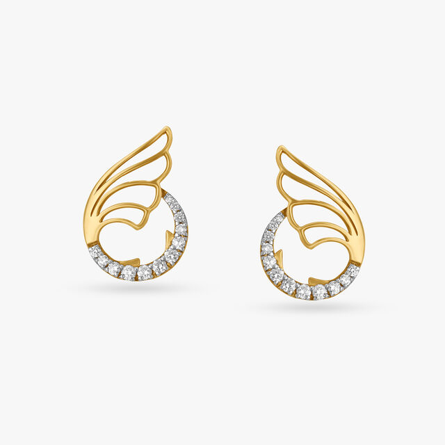 Striking Leafy Diamond Pendant and Earrings Set 5