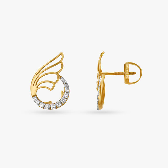 Striking Leafy Diamond Pendant and Earrings Set 6