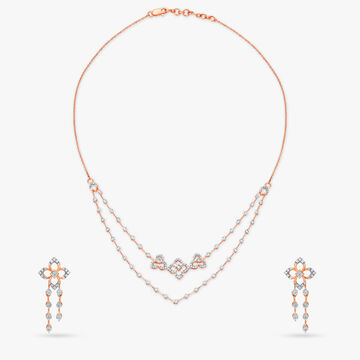 Gorgeous Diamond Necklace Set