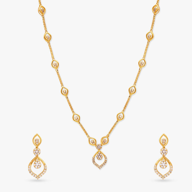 Ritzy Open Polki Necklace Set 